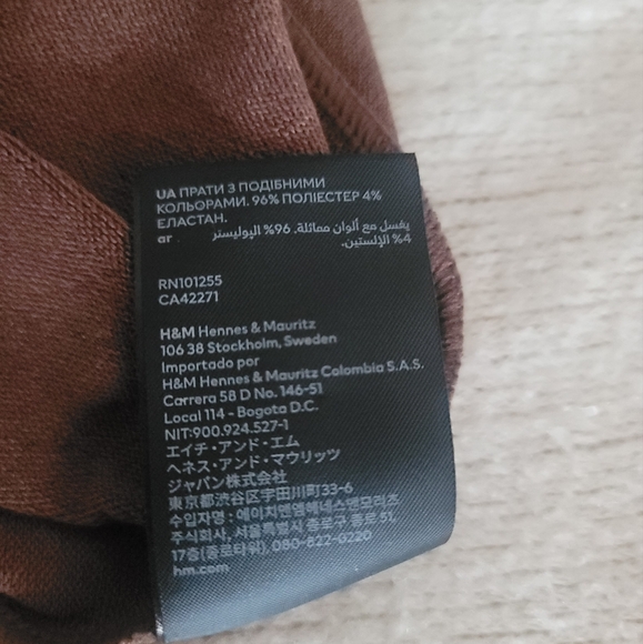 H&M Divided Cut Out Stretchy Soft Summer Dress in Brown Size XL New with… - Picture 9 of 9